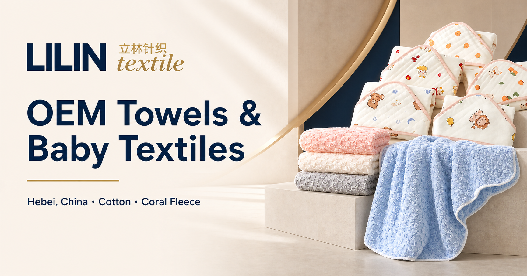 LILIN Textile OEM towels and baby textiles made in Hebei, China